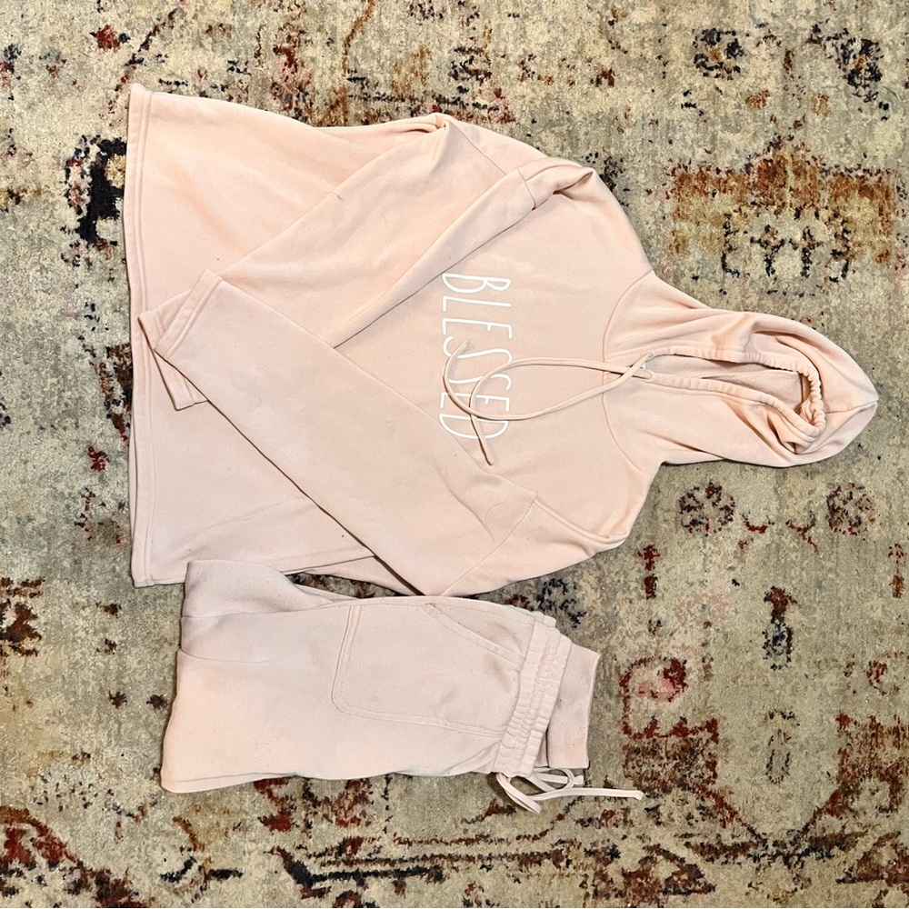 Pink Hoodie and Joggers Set